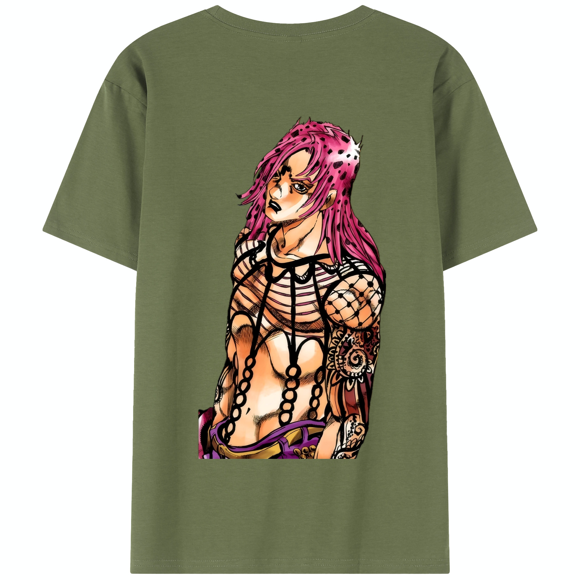 （画像用） ジョジョの奇妙な冒険 ビネガー?ドッピオ JoJo's Bizarre Adventure Vinegar Doppio 綿100％半袖Tシャツ（背面プリント）